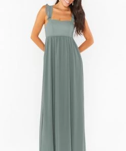 Show Me Your Mumu June Maxi Dress ~ Deep Sage Chiffon