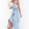 Show Me Your Mumu Samantha Ruffle Wrap Dress ~ Steel Blue Luxe Satin Bridesmaids Dresses 2 Show Me Your Mumu Samantha Ruffle Wrap Dress ~ Steel Blue Luxe Satin Bridesmaids Dresses