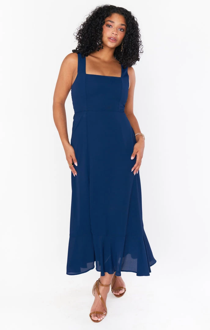 Show Me Your Mumu Claire Midi Dress ~ Rich Navy Crisp New Mu 5 Show Me Your Mumu Claire Midi Dress ~ Rich Navy Crisp New Mu