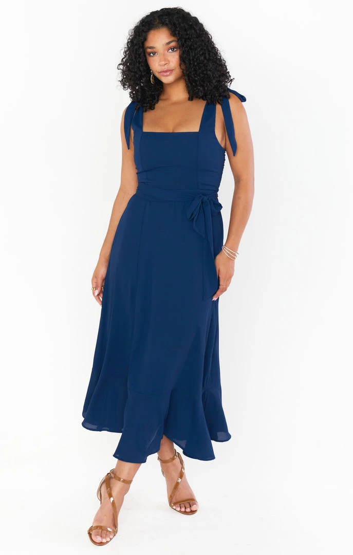 Show Me Your Mumu Claire Midi Dress ~ Rich Navy Crisp New Mu 3 Show Me Your Mumu Claire Midi Dress ~ Rich Navy Crisp New Mu