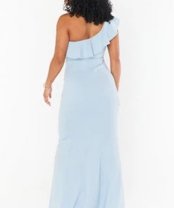 Show Me Your Mumu Bridesmaids Dresses Florentine Maxi Dress ~ Steel Blue Stretch 8 Show Me Your Mumu Bridesmaids Dresses Florentine Maxi Dress ~ Steel Blue Stretch