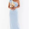 Show Me Your Mumu Bridesmaids Dresses Florentine Maxi Dress ~ Steel Blue Stretch