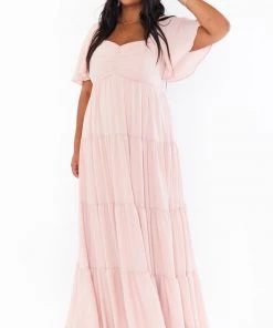 Show Me Your Mumu Bridesmaids Dresses Nicole Maxi Dress ~ Dusty Blush Crisp