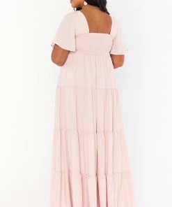 Show Me Your Mumu Bridesmaids Dresses Nicole Maxi Dress ~ Dusty Blush Crisp