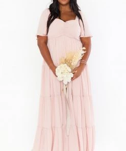 Show Me Your Mumu Bridesmaids Dresses Nicole Maxi Dress ~ Dusty Blush Crisp