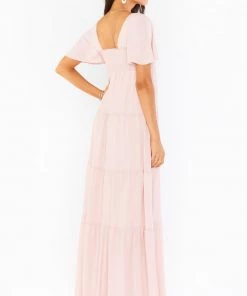 Show Me Your Mumu Bridesmaids Dresses Nicole Maxi Dress ~ Dusty Blush Crisp