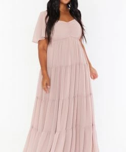 Show Me Your Mumu Nicole Maxi Dress ~ Soft Beige Chiffon Bridesmaids Dresses