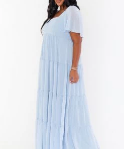 Show Me Your Mumu Nicole Maxi Dress ~ Steel Blue Chiffon Bridesmaids Dresses 16 Show Me Your Mumu Nicole Maxi Dress ~ Steel Blue Chiffon Bridesmaids Dresses