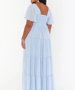 Show Me Your Mumu Nicole Maxi Dress ~ Steel Blue Chiffon Bridesmaids Dresses 22 Show Me Your Mumu Nicole Maxi Dress ~ Steel Blue Chiffon Bridesmaids Dresses