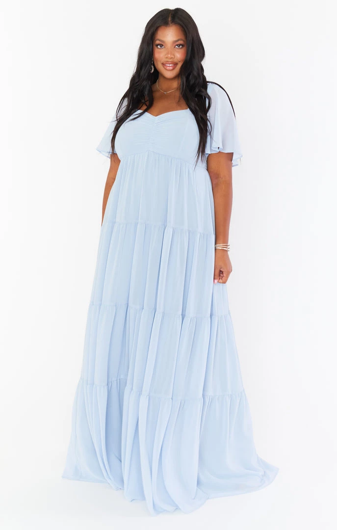 Show Me Your Mumu Nicole Maxi Dress ~ Steel Blue Chiffon Bridesmaids Dresses 10 Show Me Your Mumu Nicole Maxi Dress ~ Steel Blue Chiffon Bridesmaids Dresses