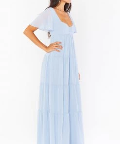 Show Me Your Mumu Nicole Maxi Dress ~ Steel Blue Chiffon Bridesmaids Dresses 15 Show Me Your Mumu Nicole Maxi Dress ~ Steel Blue Chiffon Bridesmaids Dresses