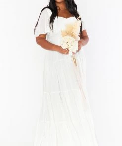 Show Me Your Mumu Bridesmaids Dresses Nicole Maxi Dress ~ Wedding Cake Chiffon