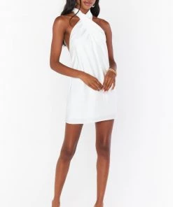 Show Me Your Mumu Jasmine Halter Mini Dress ~ Ivory Luxe Satin 12 Show Me Your Mumu Jasmine Halter Mini Dress ~ Ivory Luxe Satin