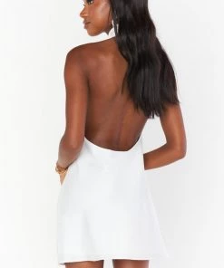Show Me Your Mumu Jasmine Halter Mini Dress ~ Ivory Luxe Satin 11 Show Me Your Mumu Jasmine Halter Mini Dress ~ Ivory Luxe Satin