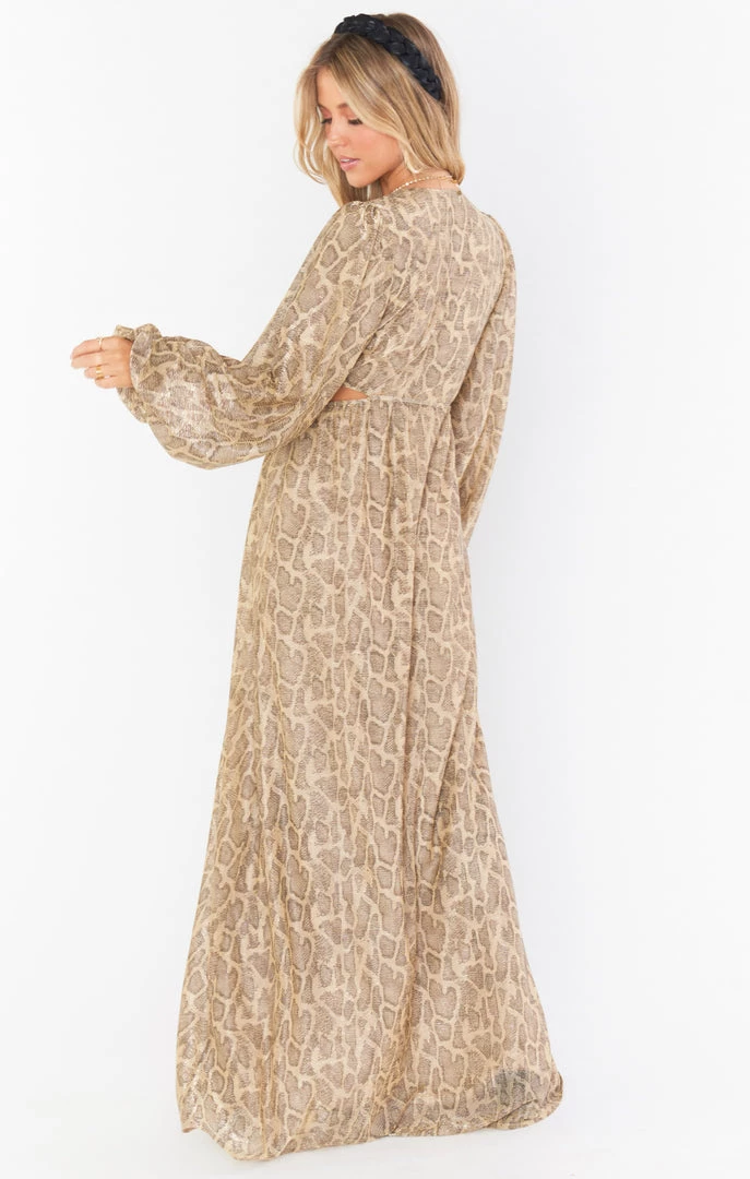 Show Me Your Mumu New Mu Go Out Cut Out Maxi Dress ~ Glitter Python 5 Show Me Your Mumu New Mu Go Out Cut Out Maxi Dress ~ Glitter Python