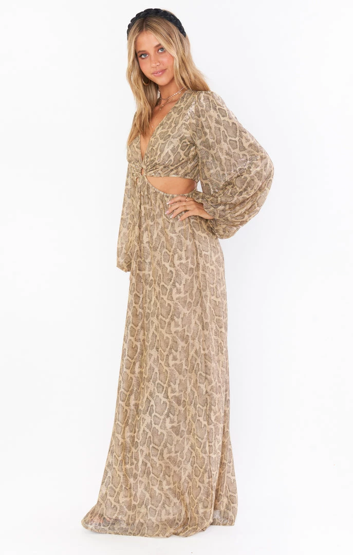 Show Me Your Mumu New Mu Go Out Cut Out Maxi Dress ~ Glitter Python 4 Show Me Your Mumu New Mu Go Out Cut Out Maxi Dress ~ Glitter Python