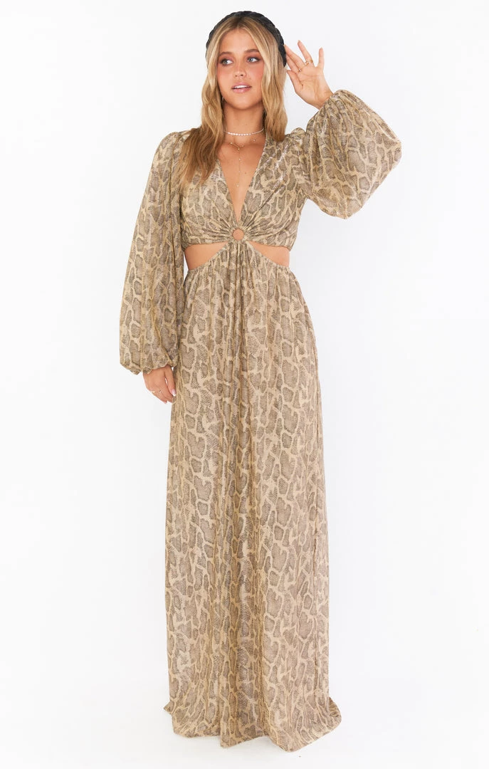 Show Me Your Mumu New Mu Go Out Cut Out Maxi Dress ~ Glitter Python 11 Show Me Your Mumu New Mu Go Out Cut Out Maxi Dress ~ Glitter Python