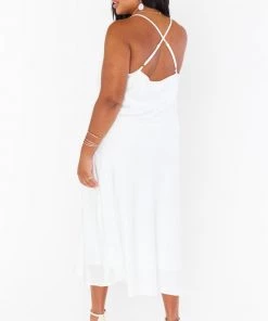 Show Me Your Mumu Verona Cowl Dress ~ Ivory Luxe Satin Dresses