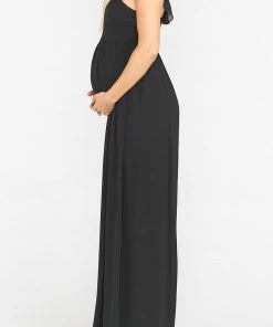 Show Me Your Mumu June Maxi Dress ~ Black Chiffon Bridesmaids Dresses