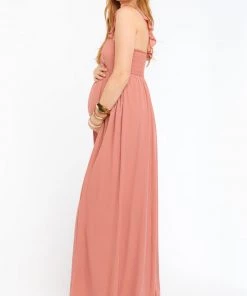 Show Me Your Mumu June Maxi Dress ~ Rustic Mauve Crisp