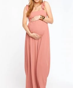 Show Me Your Mumu June Maxi Dress ~ Rustic Mauve Crisp