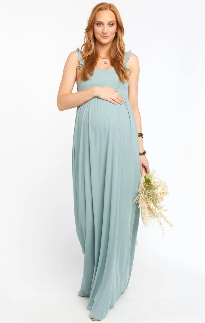Show Me Your Mumu June Maxi Dress ~ Silver Sage Crisp Maternity 12 Show Me Your Mumu June Maxi Dress ~ Silver Sage Crisp Maternity