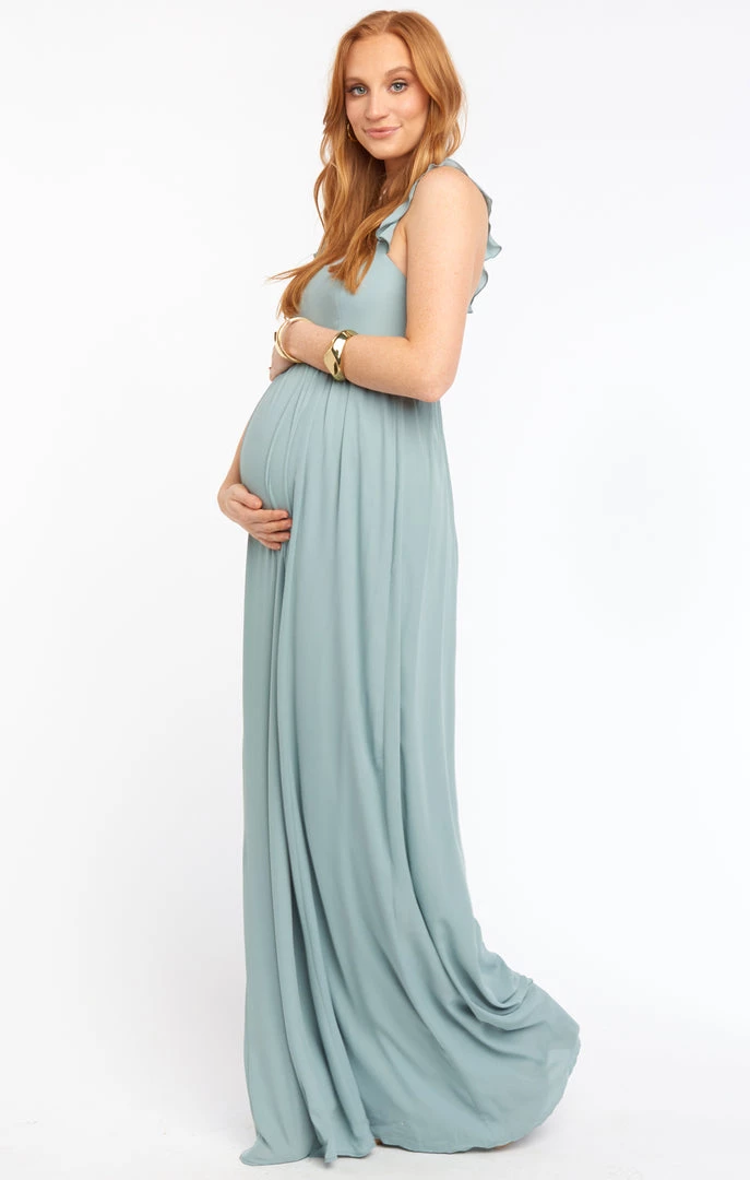 Show Me Your Mumu June Maxi Dress ~ Silver Sage Crisp Maternity 13 Show Me Your Mumu June Maxi Dress ~ Silver Sage Crisp Maternity