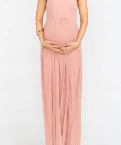 Show Me Your Mumu June Maxi Dress ~ Rustic Mauve Crisp