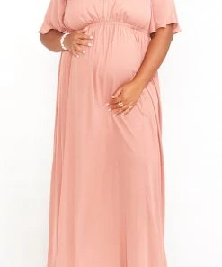 Show Me Your Mumu Emily Empire Maxi Dress ~ Rustic Mauve Crisp Bridesmaids Dresses
