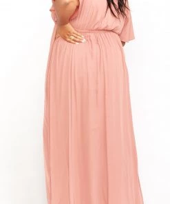 Show Me Your Mumu Emily Empire Maxi Dress ~ Rustic Mauve Crisp Bridesmaids Dresses