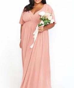 Show Me Your Mumu Emily Empire Maxi Dress ~ Rustic Mauve Crisp Bridesmaids Dresses