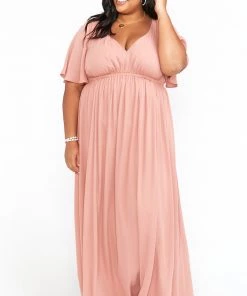 Show Me Your Mumu Emily Empire Maxi Dress ~ Rustic Mauve Crisp Bridesmaids Dresses