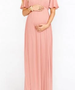 Show Me Your Mumu Emily Empire Maxi Dress ~ Rustic Mauve Crisp Bridesmaids Dresses