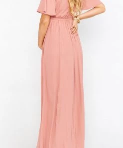 Show Me Your Mumu Emily Empire Maxi Dress ~ Rustic Mauve Crisp Bridesmaids Dresses