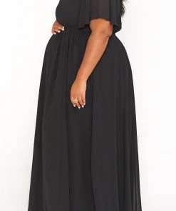 Show Me Your Mumu Emily Empire Maxi Dress ~ Black Chiffon Bridesmaids Dresses
