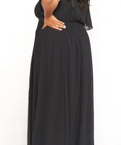 Show Me Your Mumu Emily Empire Maxi Dress ~ Black Chiffon Bridesmaids Dresses