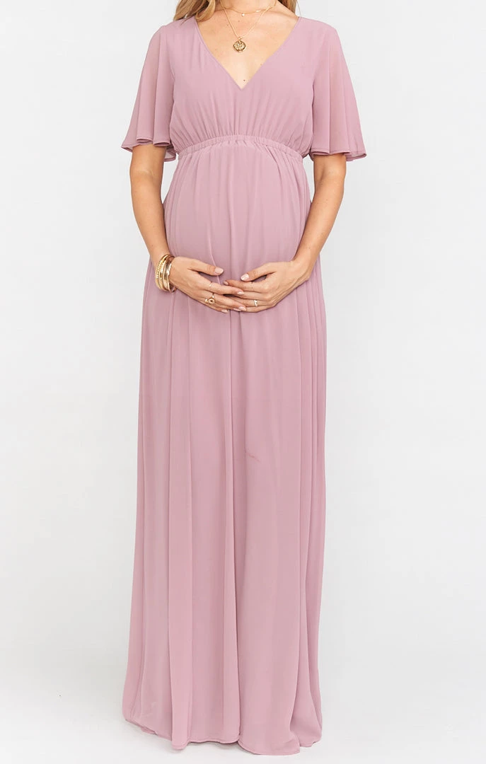 Show Me Your Mumu Emily Empire Maxi Dress ~ Antique Rose Chiffon 9 Show Me Your Mumu Emily Empire Maxi Dress ~ Antique Rose Chiffon