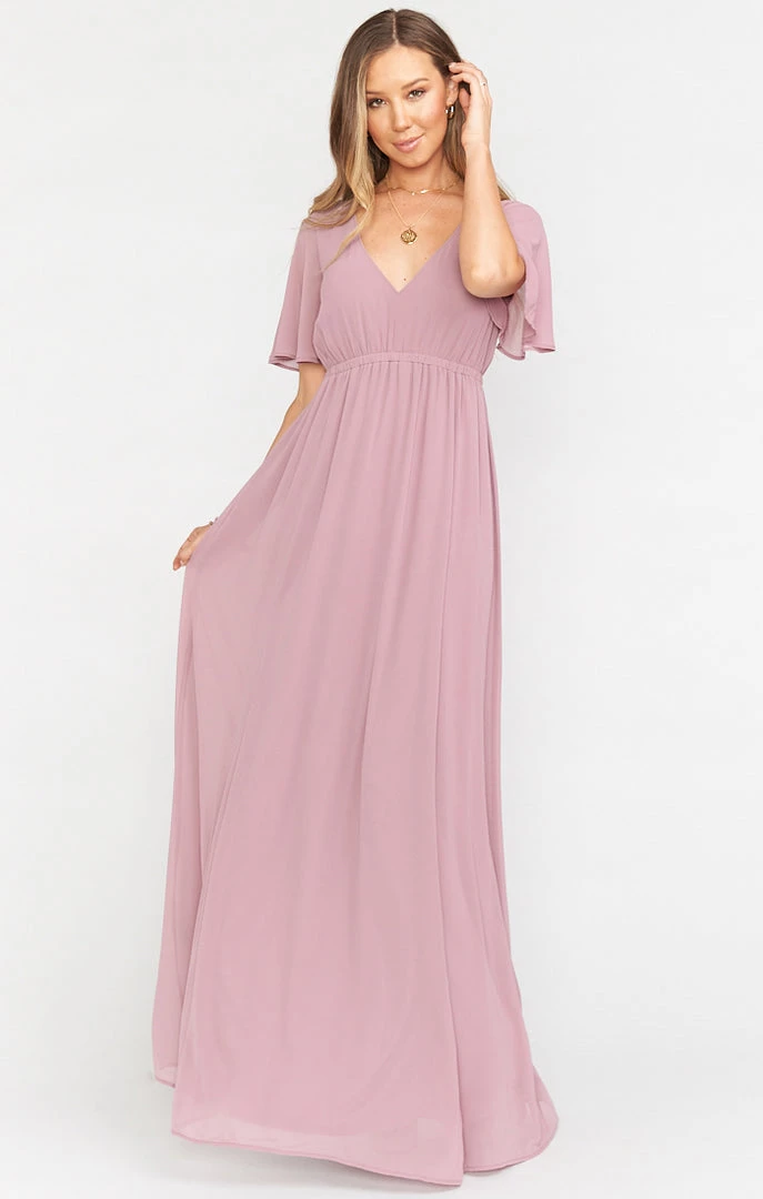 Show Me Your Mumu Emily Empire Maxi Dress ~ Antique Rose Chiffon 7 Show Me Your Mumu Emily Empire Maxi Dress ~ Antique Rose Chiffon