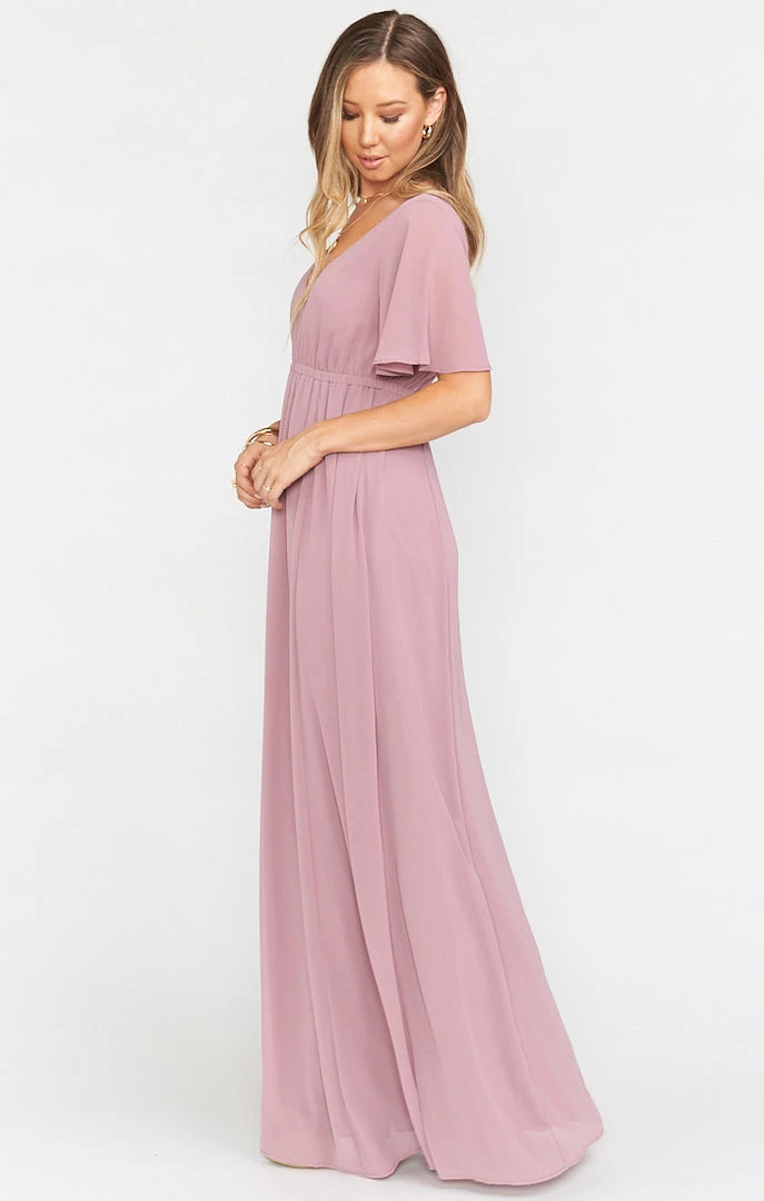 Show Me Your Mumu Emily Empire Maxi Dress ~ Antique Rose Chiffon 4 Show Me Your Mumu Emily Empire Maxi Dress ~ Antique Rose Chiffon