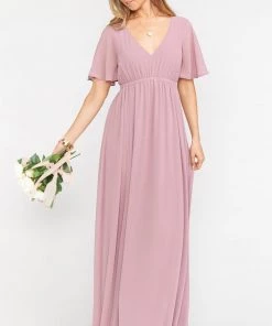 Show Me Your Mumu Emily Empire Maxi Dress ~ Antique Rose Chiffon