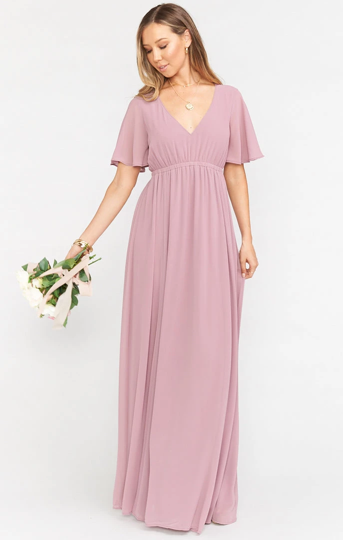 Show Me Your Mumu Emily Empire Maxi Dress ~ Antique Rose Chiffon 3 Show Me Your Mumu Emily Empire Maxi Dress ~ Antique Rose Chiffon