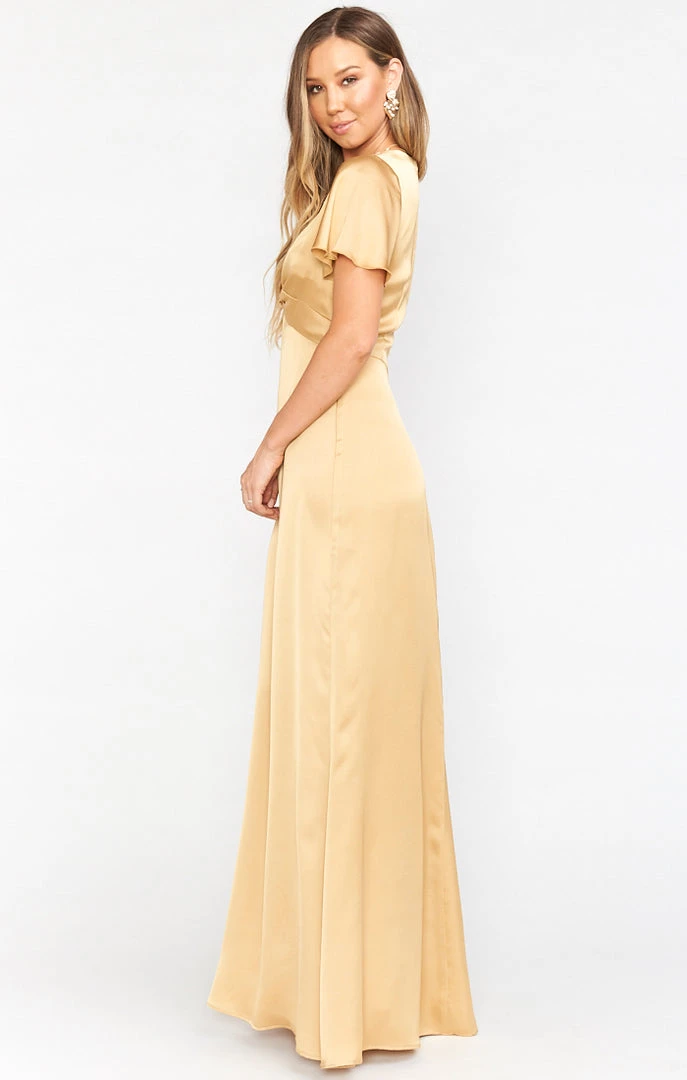 Show Me Your Mumu Rome Twist Gown ~ True Gold Luxe Satin Dresses 4 Show Me Your Mumu Rome Twist Gown ~ True Gold Luxe Satin Dresses