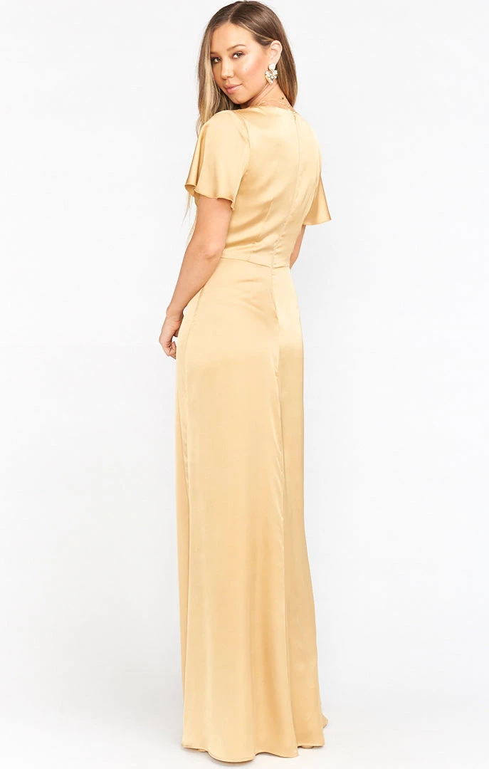 Show Me Your Mumu Rome Twist Gown ~ True Gold Luxe Satin Dresses 5 Show Me Your Mumu Rome Twist Gown ~ True Gold Luxe Satin Dresses