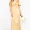 Show Me Your Mumu Rome Twist Gown ~ True Gold Luxe Satin Dresses 1 Show Me Your Mumu Rome Twist Gown ~ True Gold Luxe Satin Dresses