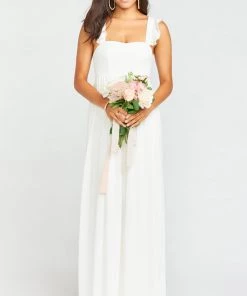 Show Me Your Mumu Bridesmaids Dresses June Maxi Dress ~ Wedding Cake Chiffon