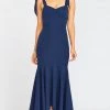 Show Me Your Mumu Barcelona Ruffle Gown ~ Rich Navy Stretch Crepe Dresses 1 Show Me Your Mumu Barcelona Ruffle Gown ~ Rich Navy Stretch Crepe Dresses