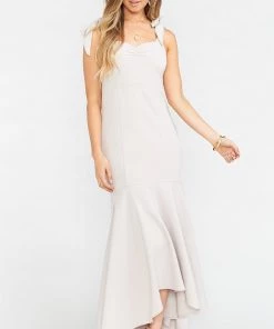 Show Me Your Mumu Dresses Barcelona Ruffle Gown ~ Show Me The Ring Stretch Crepe