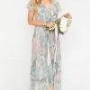 Show Me Your Mumu Dresses Jess Ruffle Midi Dress ~ Sage I Do Floral