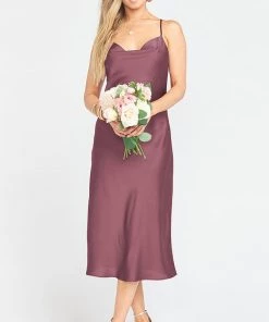 Show Me Your Mumu Verona Cowl Dress ~ Dusty Plum Luxe Satin Dresses 12 Show Me Your Mumu Verona Cowl Dress ~ Dusty Plum Luxe Satin Dresses