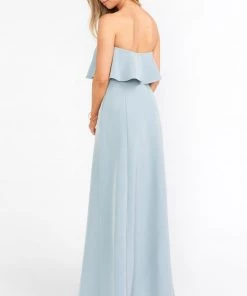 Show Me Your Mumu Monaco Ruffle Gown ~ Silver Sage Stretch Crepe Bridesmaids Dresses 10 Show Me Your Mumu Monaco Ruffle Gown ~ Silver Sage Stretch Crepe Bridesmaids Dresses